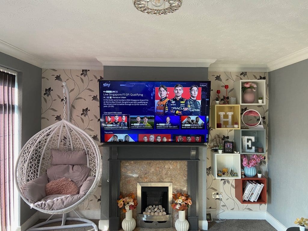 TV Wall mounting above a fireplace